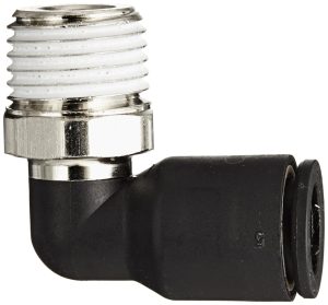 Legris instant pneumatic elbow fitting, for 6 mm x 3/8" BSPT-M tubing
