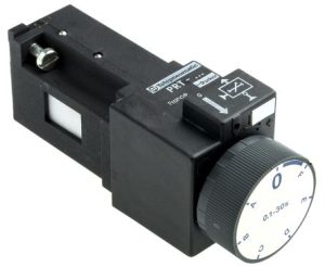 Adjustable time delay relay from 0.1 to 30 seconds with negative output