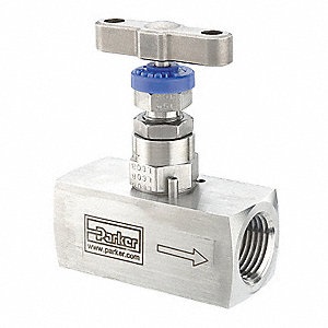 High-pressure needle valves, 6K psi, 1/4" NPT-F x 1/4" NPT-F, 316 stainless steel