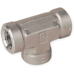Parker female tee - 316 stainless steel - 1/2" NPT-F cone wp:4500 PSI
