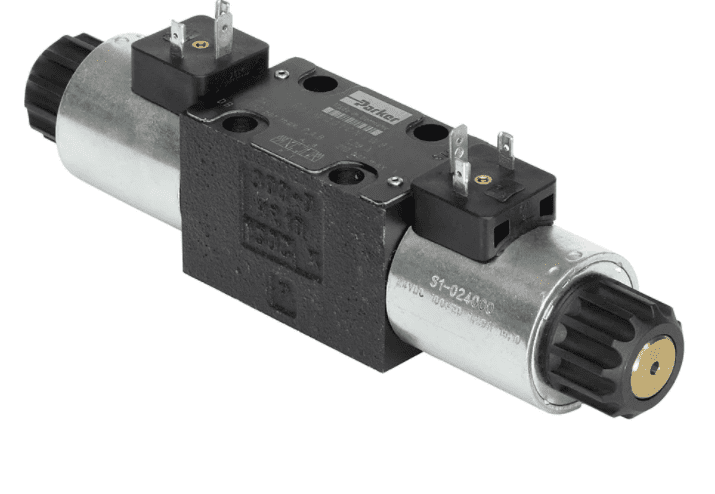 Parker Ctop3 3-position closed center bistable hydraulic distributor + Parker 220VAC coil