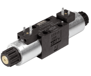 Parker Ctop3 3-position monostable hydraulic distributor, center Ab >T + Parker 24VDC 31W coil