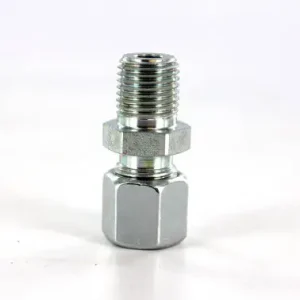 High-pressure hydraulic hose fittings with male DIN EO 10mm OD1/4 NPT