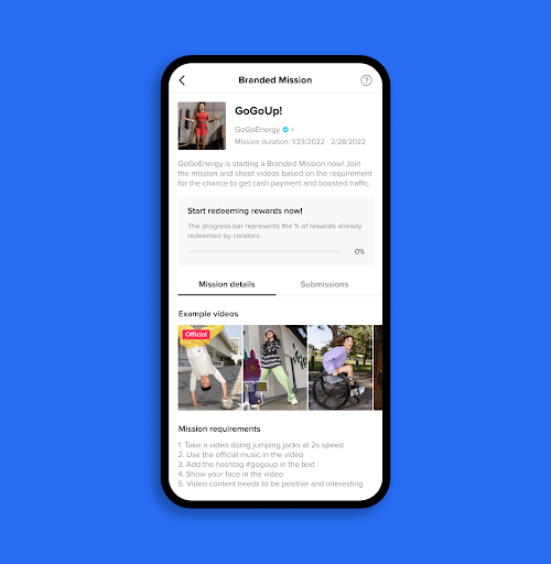 TikTok Branded Mission
